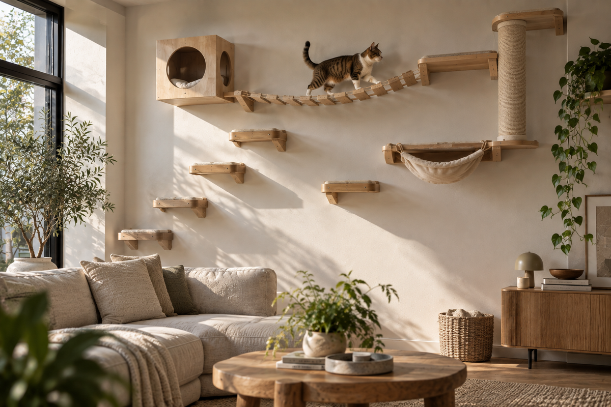Comment créer un parcours mural adapté à son chat ?