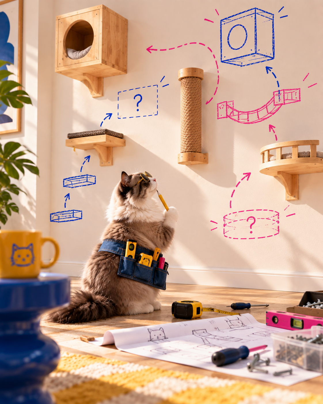 Comment créer un parcours mural adapté à son chat ?