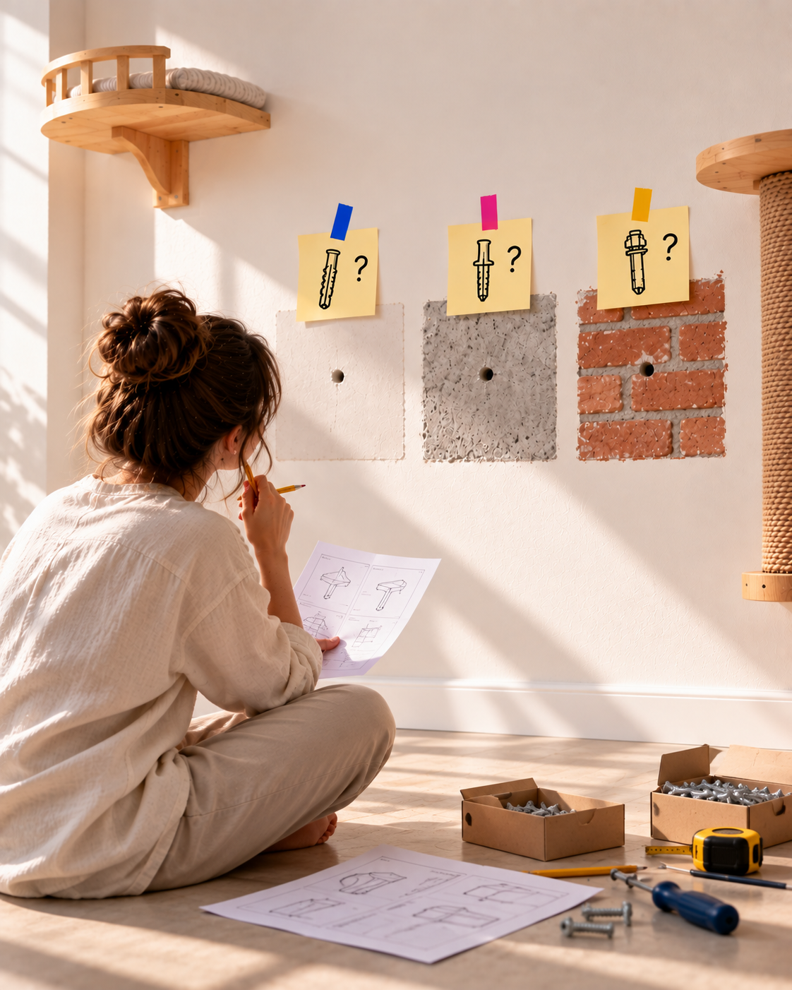 Comment fixer votre mobilier pour chat au mur ?